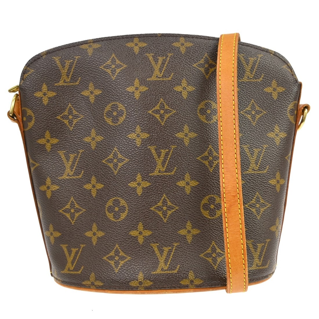 Louis Vuitton Drouot Monogram Canvas Crossbody Bag M51290: Louis Vuitton Drouot Monogram Canvas Crossbody Bag M51290 Vintage Louis Vuitton Drouot shoulder bag in Monogram canvas and leather with an adjustable crossbody strap and zip closure. The bag shows rea