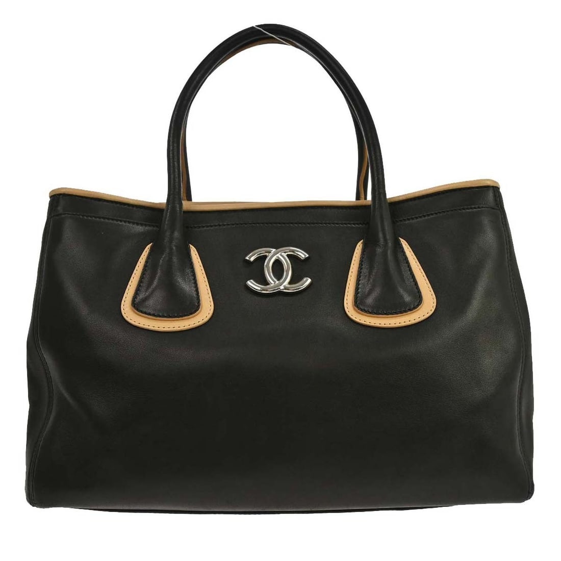 CHANEL Executive Cerf Large Lambskin Tote in Black Beige (1 of 18)