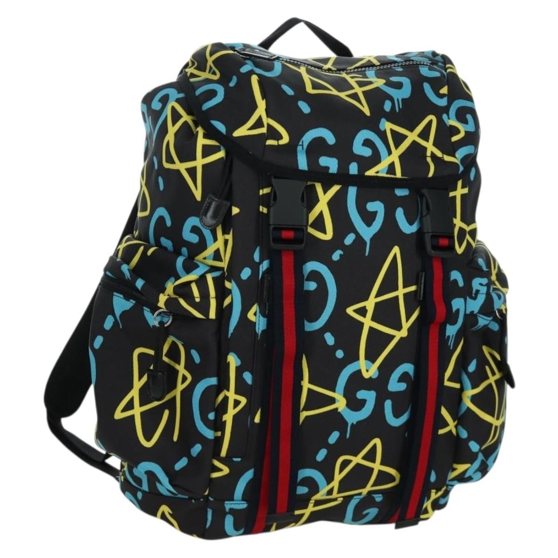 GUCCI 429037 Ghost Sherry Line Canvas Backpack Multicolor (1 of 18)