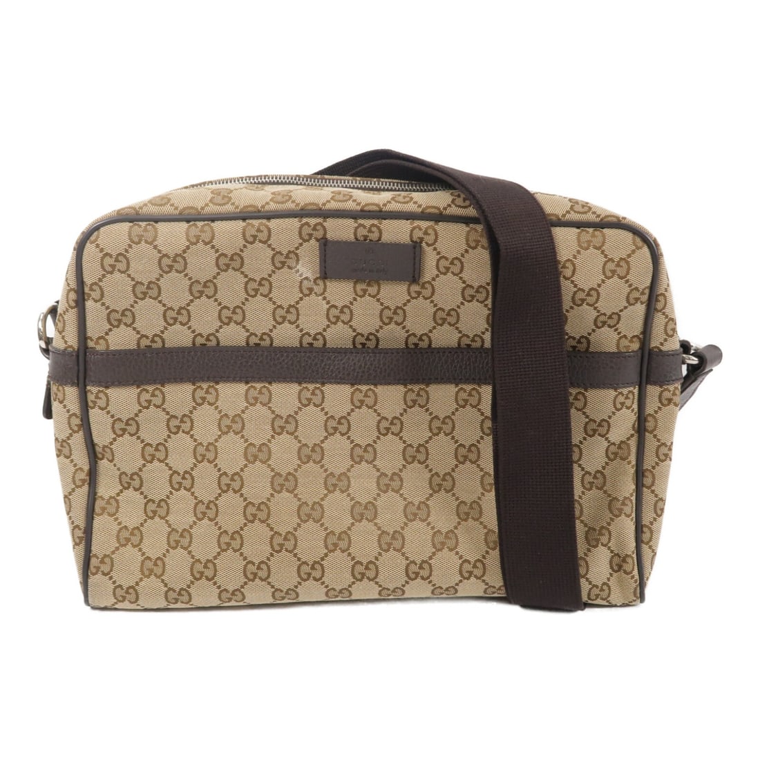 Gucci 449173 GG Canvas Shoulder Bag Brown Mens: Gucci 449173 GG Canvas Shoulder Bag Brown Mens A GUCCI shoulder bag in brown GG canvas, model 449173, with a practical everyday design for men. It features a brown frame color, Italy as the country of