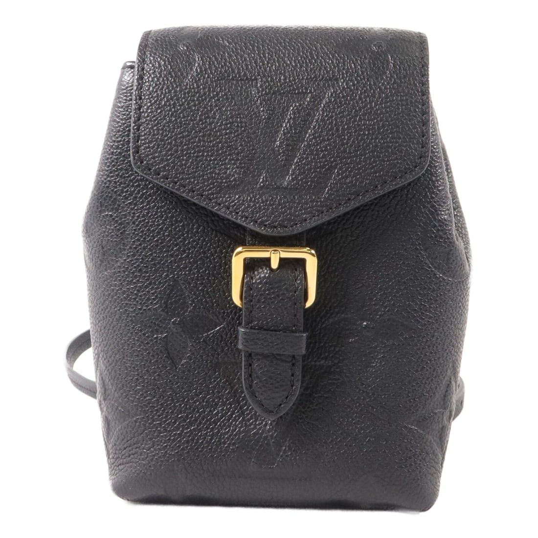 Louis Vuitton M80596 Tiny Backpack Black Monogram Empreinte Calfskin: Louis Vuitton M80596 Tiny Backpack Black Monogram Empreinte Calfskin Compact Louis Vuitton Tiny Backpack in Black Monogram Empreinte with calfskin (cowhide) construction. The bag features a magnetic p