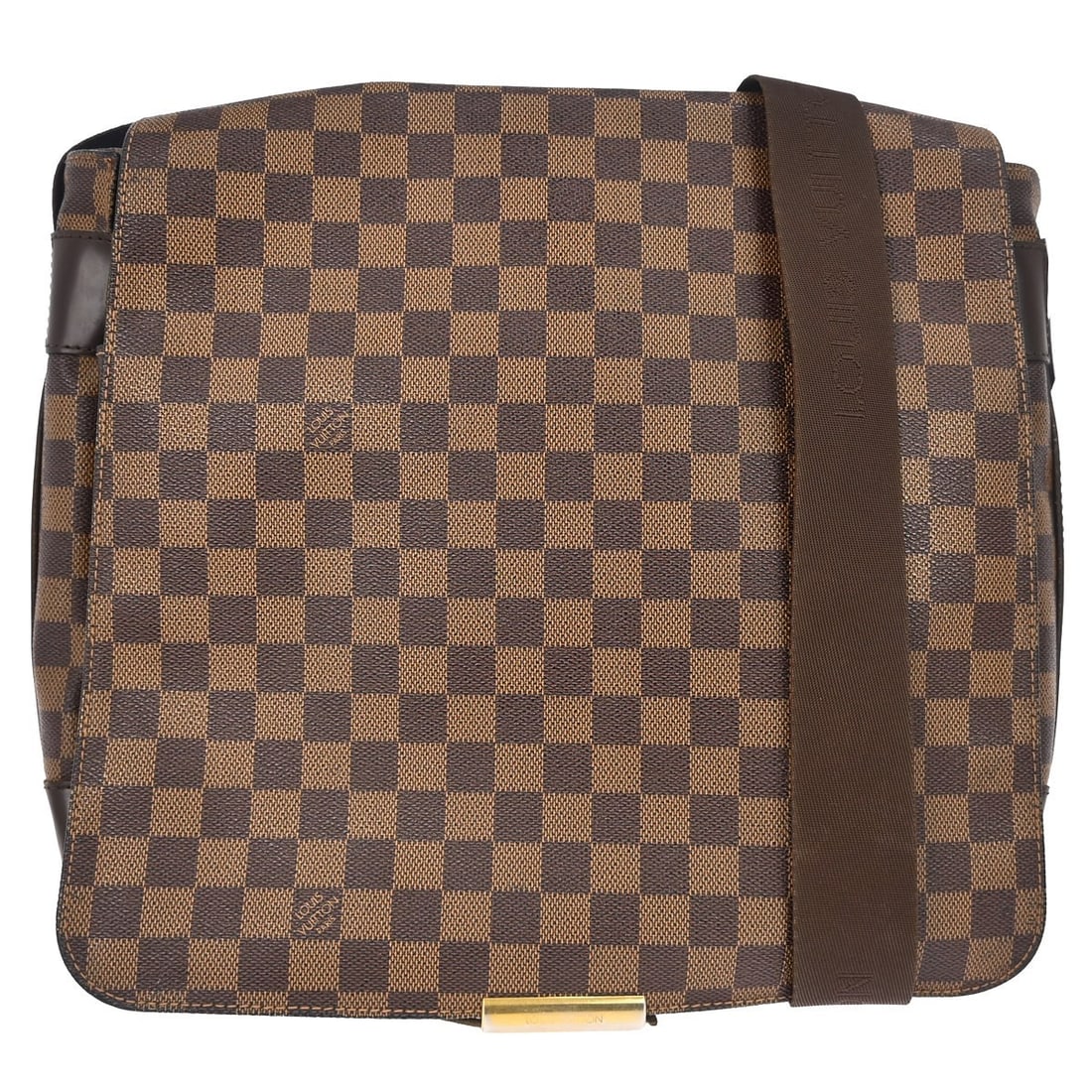 Louis Vuitton Bastille Messenger Bag Damier Ebene N45258: Louis Vuitton Bastille Messenger Bag Damier Ebene N45258 Louis Vuitton Damier Bastille shoulder bag in brown Damier canvas and leather, made in Spain. This large messenger-style bag features a flap cl