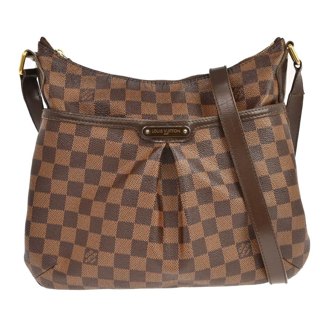 Louis Vuitton Bloomsbury PM Damier Ebene Crossbody Bag N42251: Louis Vuitton Bloomsbury PM Damier Ebene Crossbody Bag N42251 Louis Vuitton Damier Bloomsbury PM crossbody bag in brown Damier canvas and leather, made in France. It features a zipper closure, adjusta