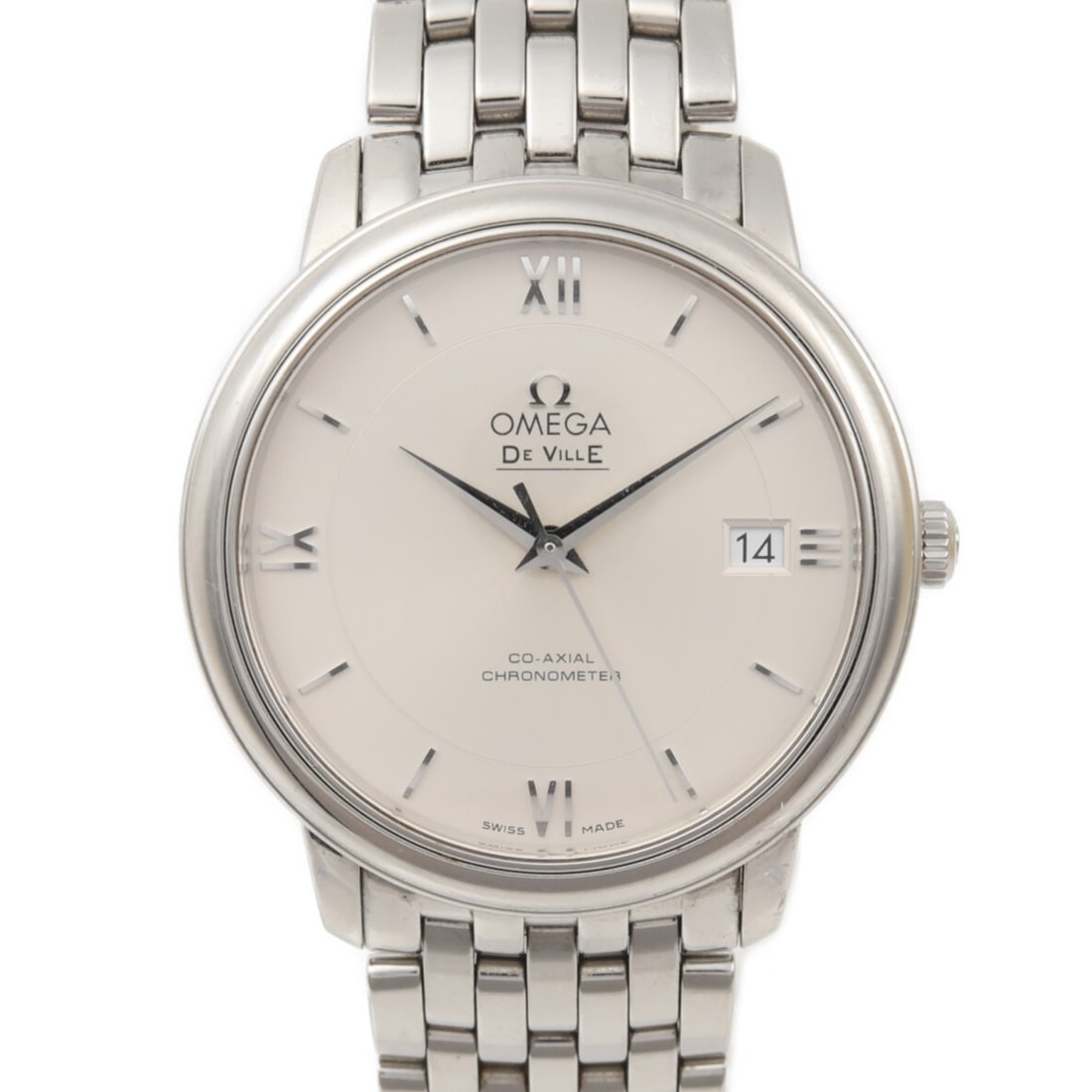 Omega 424.10.37.20.02.001 De Ville Prestige automatic stainless steel wristwatch: Omega 424.10.37.20.02.001 De Ville Prestige automatic stainless steel wristwatch OMEGA De Ville Prestige automatic watch in stainless steel with a silver finish. It features a 36.8 mm case diameter, d