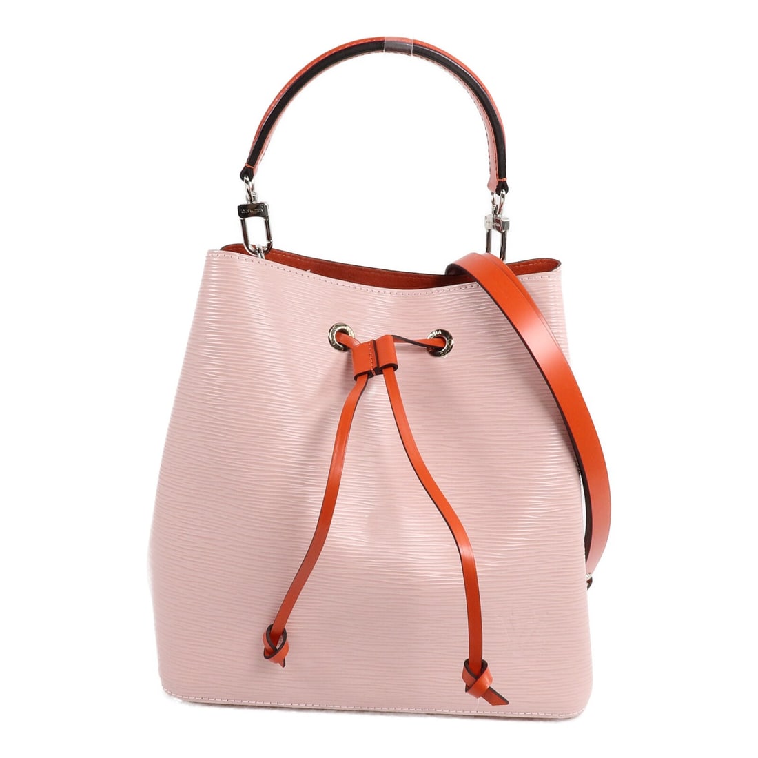 Louis Vuitton Neo Noe M54370 Epi Calfskin 2 Way Bag Pink: Louis Vuitton Neo Noe M54370 Epi Calfskin 2 Way Bag Pink A Louis Vuitton Neo Noe 2 Way Shoulder Bag in PinkxRose Ballerine/Red, crafted from Epi and calfskin (cowhide). This model M54370 features one 
