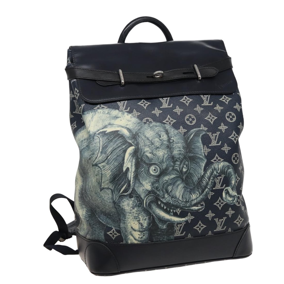 Louis Vuitton M54126 Steamer Backpack Black Monogram Canvas: Louis Vuitton M54126 Steamer Backpack Black Monogram Canvas A Louis Vuitton Monogram Savanna Steamer Backpack in black Monogram Canvas, presented in very good AB condition. This backpack includes a du