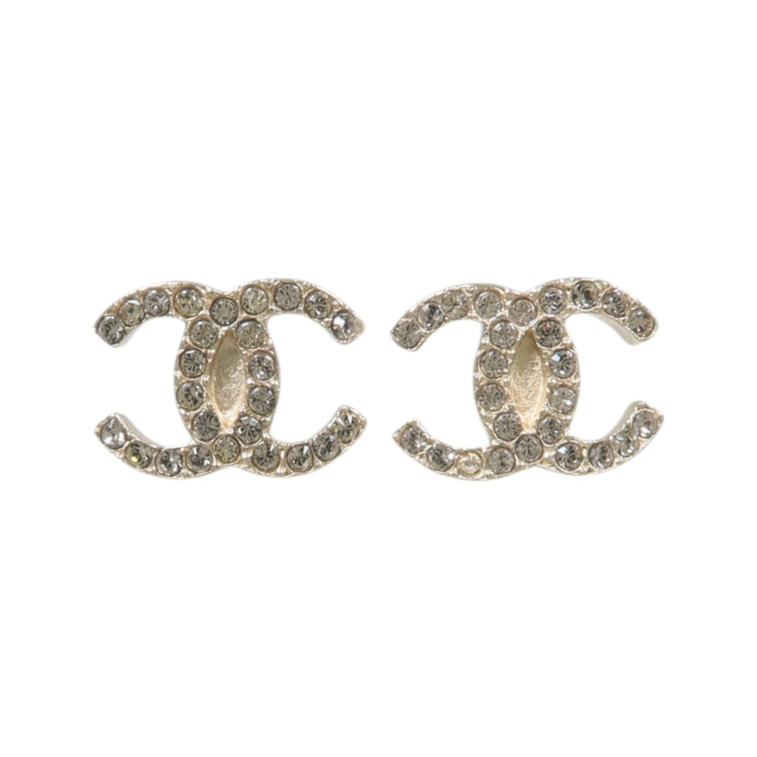 Gold Tone Metal CC Earrings CHANEL F19V (1 of 7)