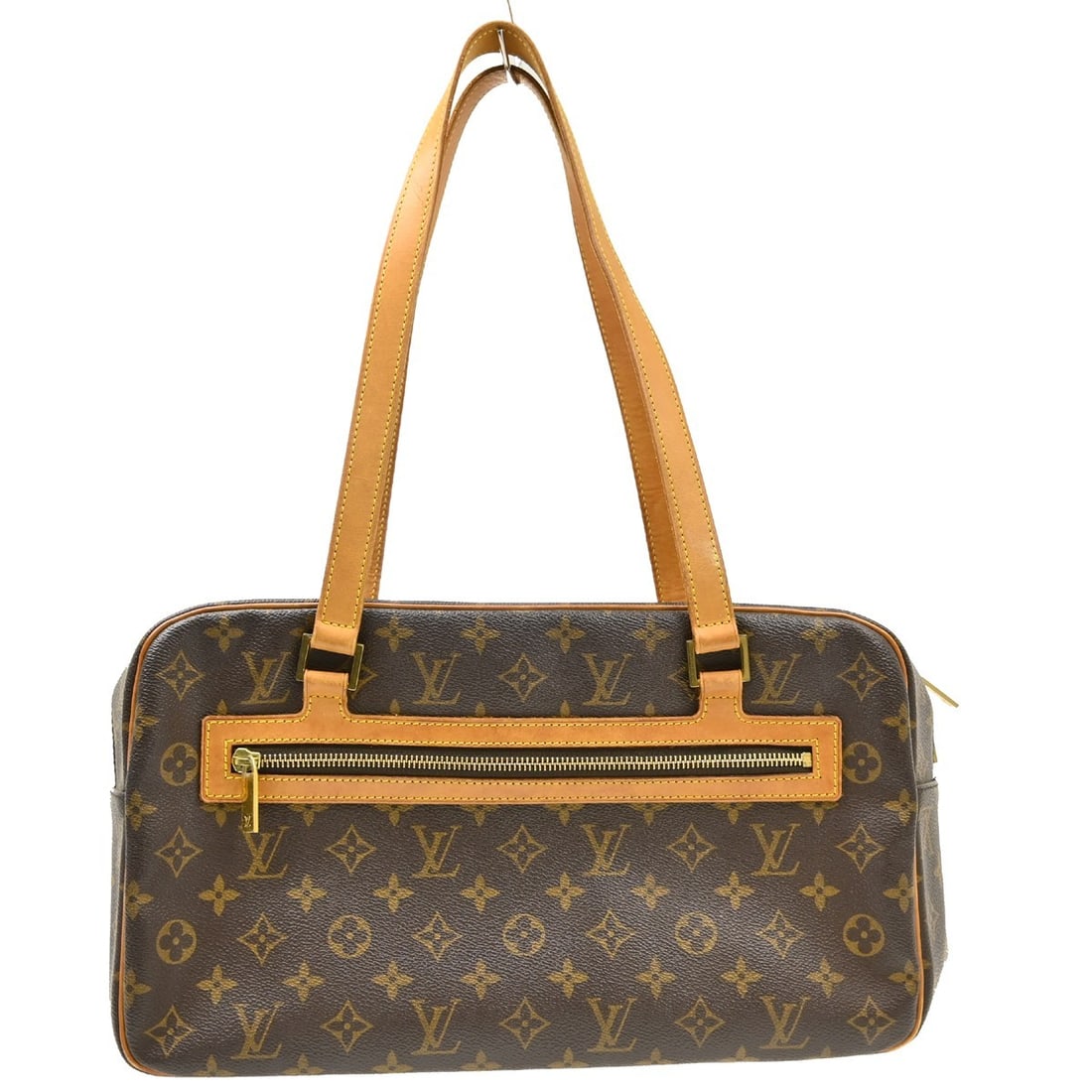 Louis Vuitton Cite GM Monogram Canvas Large Shoulder Bag M51181: Louis Vuitton Cite GM Monogram Canvas Large Shoulder Bag M51181 Vintage Louis Vuitton Cite GM shoulder bag in brown Monogram canvas with leather trim. This large unisex bag features a zip closure, dou