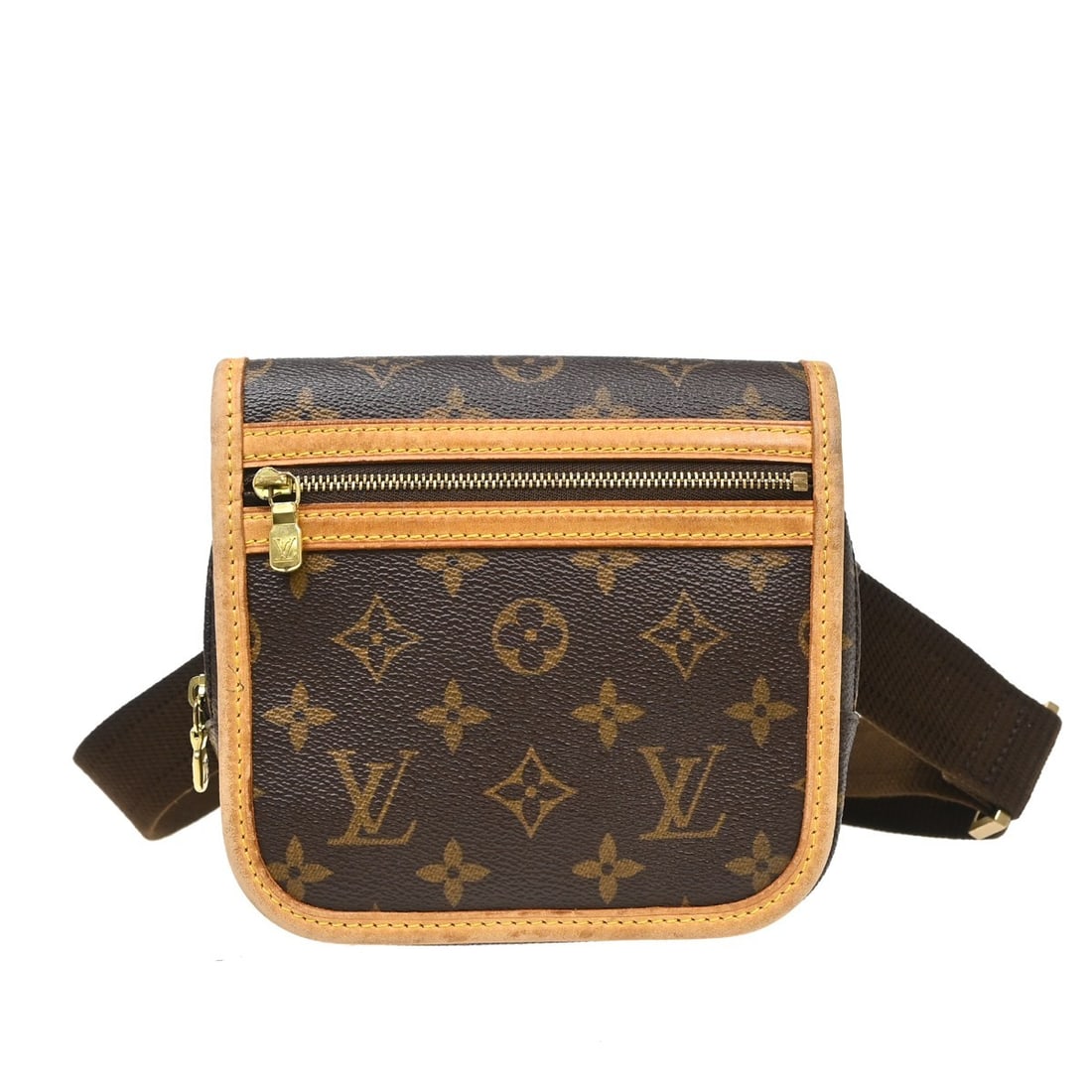 Louis Vuitton Bosphore Monogram Bum Bag M40108 Brown Canvas: Louis Vuitton Bosphore Monogram Bum Bag M40108 Brown Canvas Vintage Louis Vuitton Bosphore waist bum bag in brown Monogram canvas with leather trim. This small bag features a flap closure with zipper 