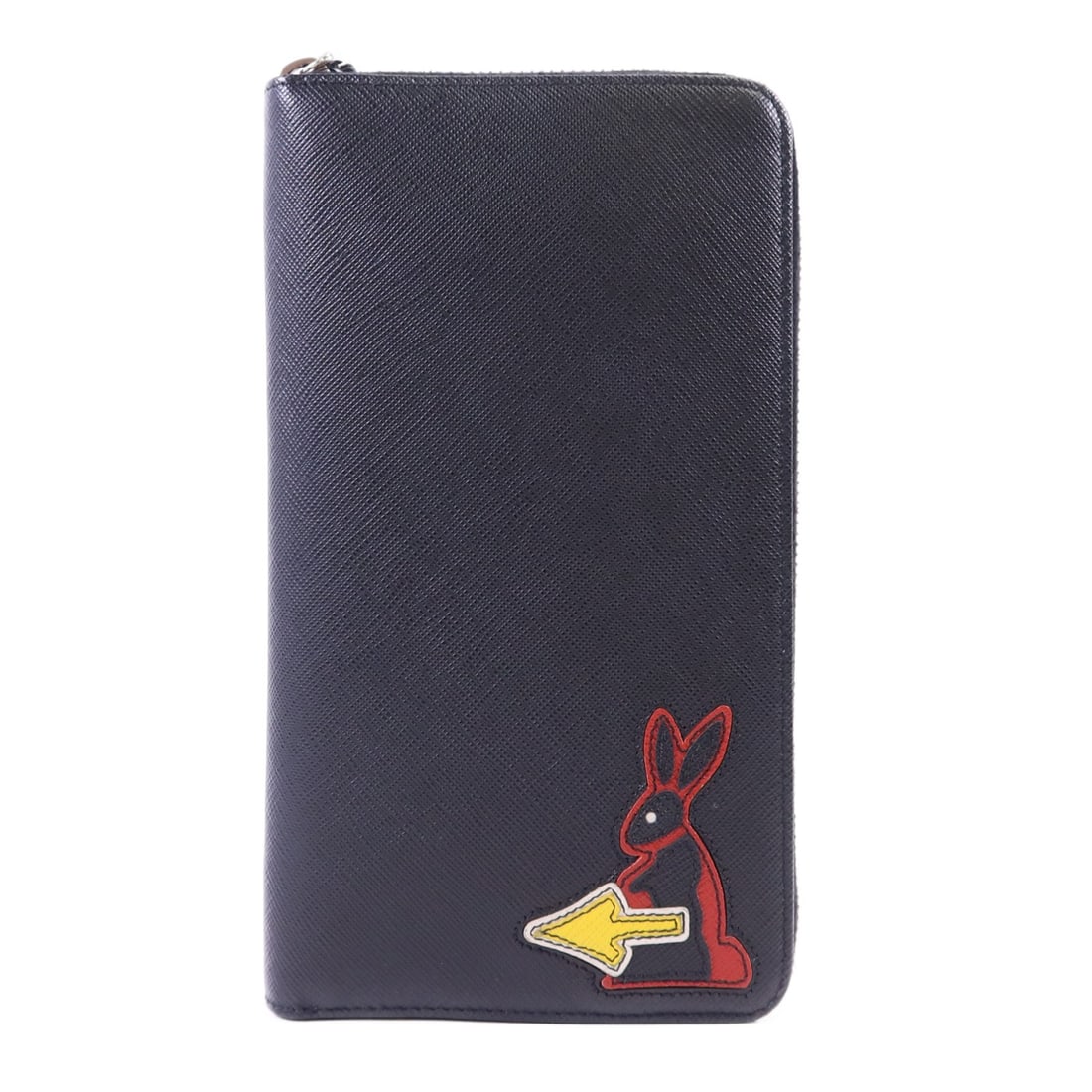 Prada 2ML188 Around Zip Long Wallet Black Calfskin Leather: Prada 2ML188 Around Zip Long Wallet Black Calfskin Leather This PRADA long zip wallet is crafted from calfskin (cowhide) leather in black. It is a women's regular-size around long wallet, made in Ital