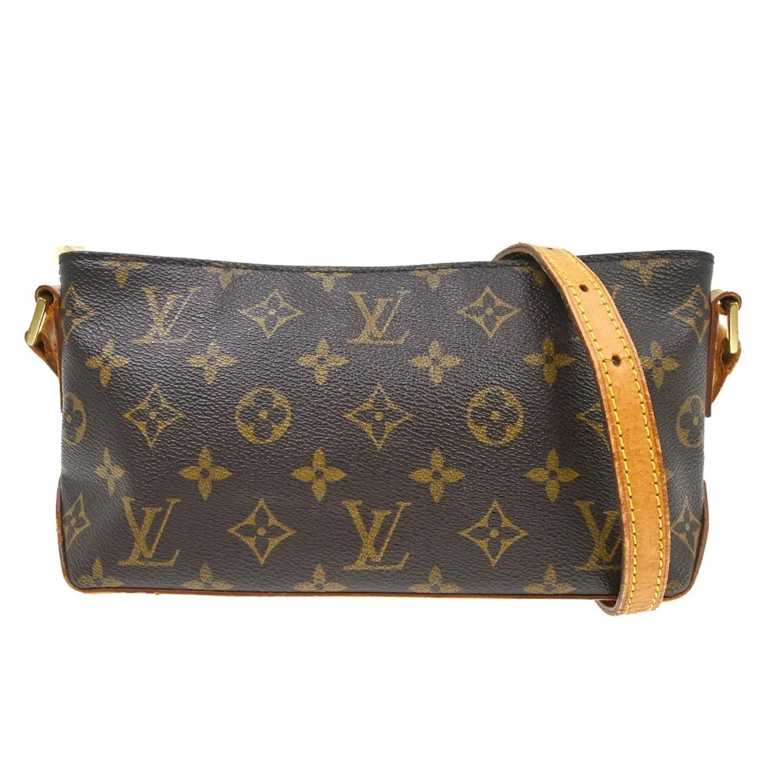 Louis Vuitton Trotteur shoulder bag in brown monogram canvas: Louis Vuitton Trotteur shoulder bag in brown monogram canvas Louis Vuitton Trotteur shoulder bag in brown monogram canvas. This women's bag is made in France and is presented in fair condition with vi