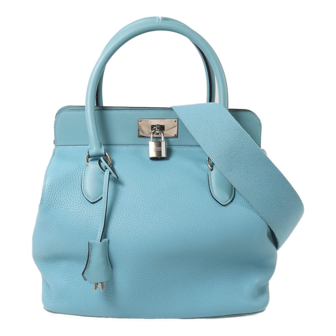 Hermes Toolbox 26 Taurillon Clemence 2 Way Bag Bleu Saint Cyr (1 of 15)