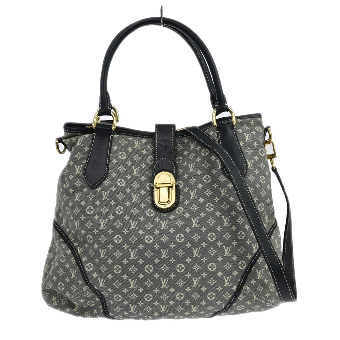 Louis Vuitton Idylle Elegy Monogram Canvas Leather Tote M56697: Louis Vuitton Idylle Elegy Monogram Canvas Leather Tote M56697 Louis Vuitton Monogram Idylle Elegy tote bag in navy with the Monogram Idylle pattern. This medium handbag features a zip closure, double