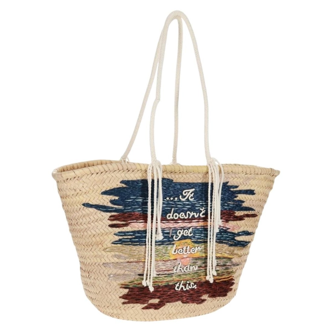 CELINE Beige Raffia Basket Handbag with Dust Bag: CELINE Beige Raffia Basket Handbag with Dust Bag A CELINE hand bag in beige, made from wood and presented with a dust bag. It is a women's bag made in Morocco and shows reasonable wear and tear, with 