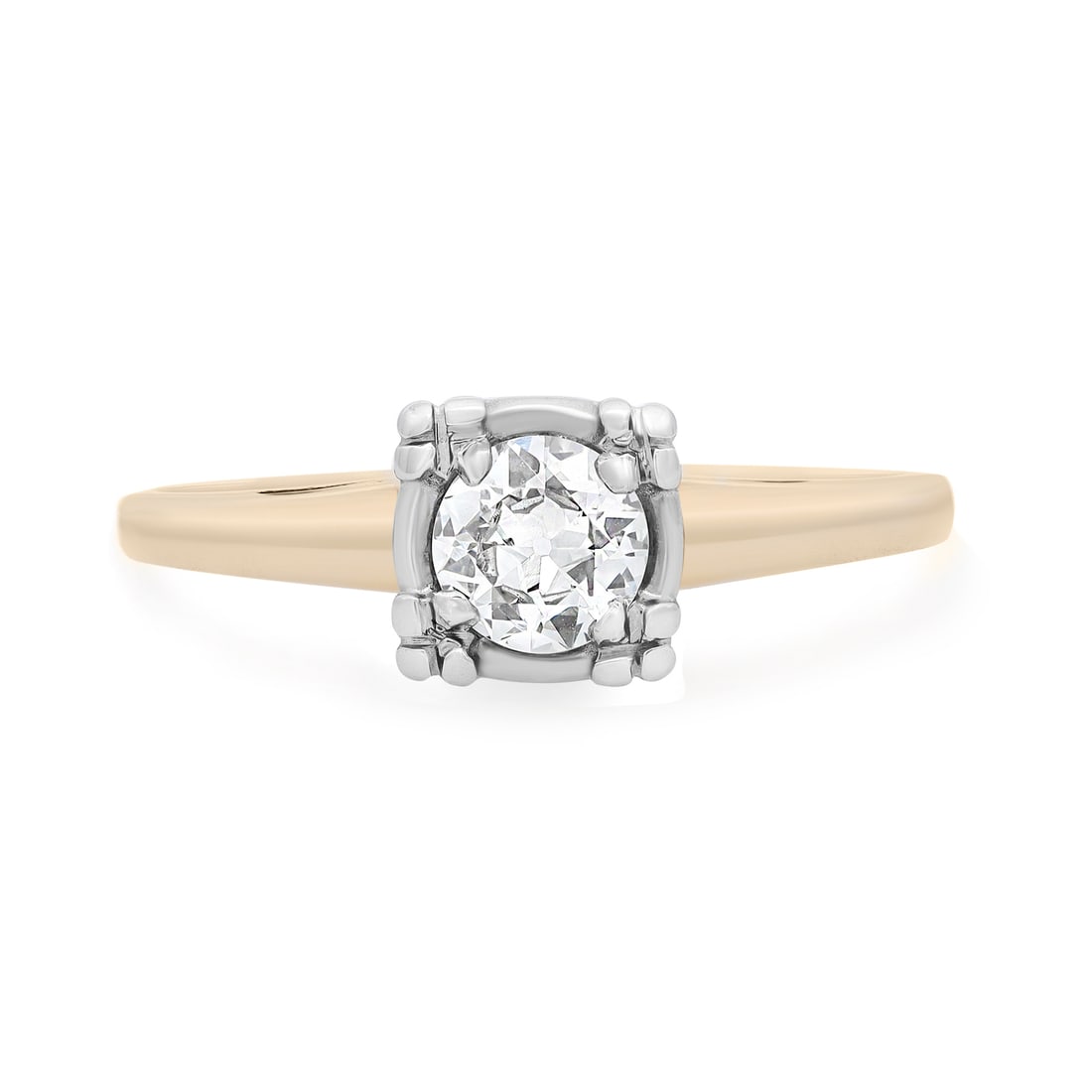Rachel Koen Antique 14K Yellow Gold 0.40ct Round Diamond Engagement Ring Size 7: Rachel Koen Antique 14K Yellow Gold 0.40ct Round Diamond Engagement Ring Size 7 This stunning antique engagement ring by Rachel Koen is a true representation of timeless elegance. Crafted in luxurious