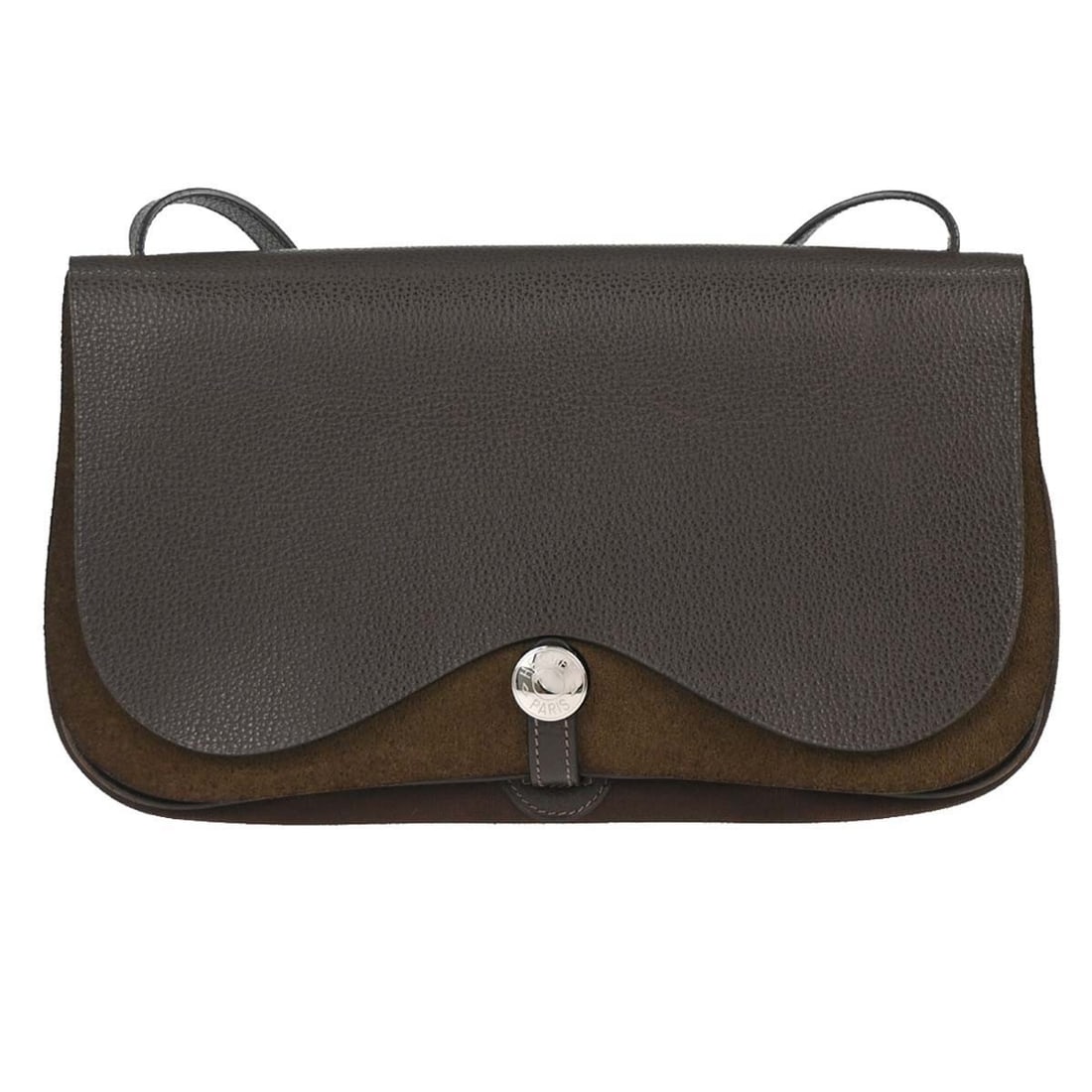 Hermes Sac Colorado MM Shoulder Bag Cafe Toile Officier Vache Liegee: Hermes Sac Colorado MM Shoulder Bag Cafe Toile Officier Vache Liegee Vintage Hermes Sac Colorado MM shoulder bag in Cafe with Toile Officier and Vache Liegee construction. This women's shoulder bag fe