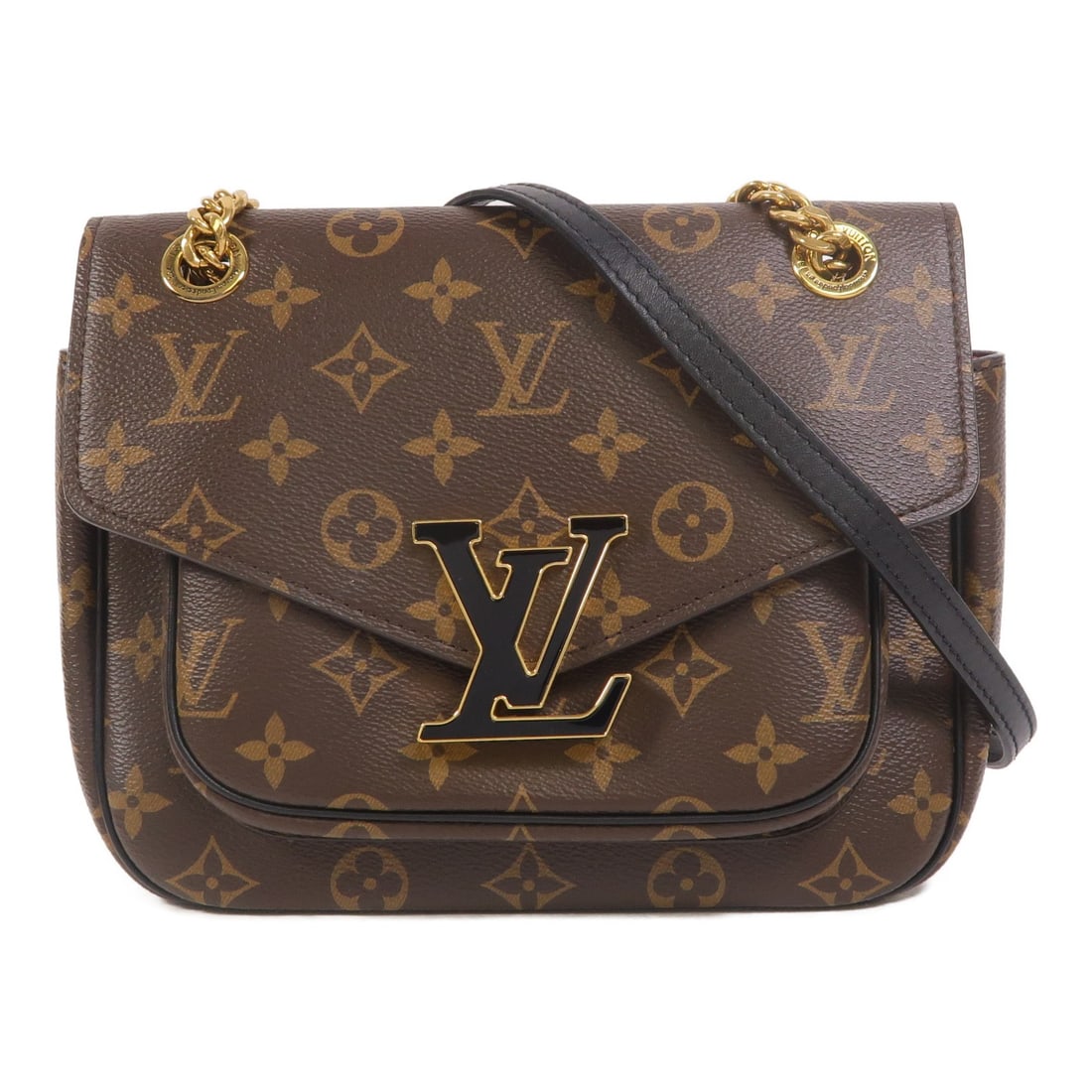 Louis Vuitton Passy M45592 Monogram Shoulder Bag Brown: Louis Vuitton Passy M45592 Monogram Shoulder Bag Brown Louis Vuitton Passy Chain Shoulder Bag, model M45592, in brown Monogram x PVC coated canvas. It features a magnetic pocket, one outside open