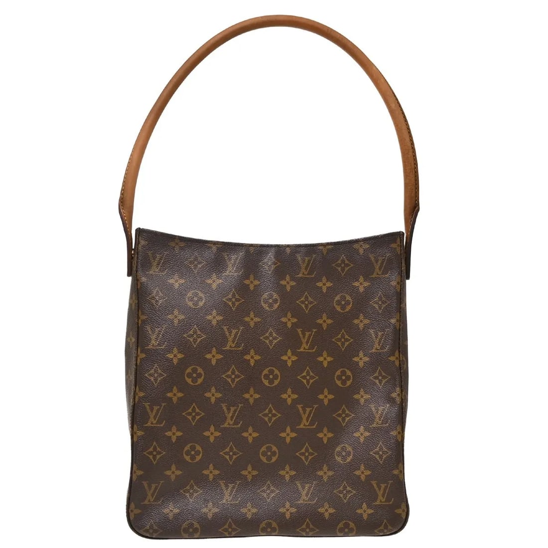 Louis Vuitton Looping Brown Monogram Canvas Handbag: Louis Vuitton Looping Brown Monogram Canvas Handbag Louis Vuitton Looping handbag in brown monogram canvas, made in France. The bag features leather trim and is described as being in good condition wi
