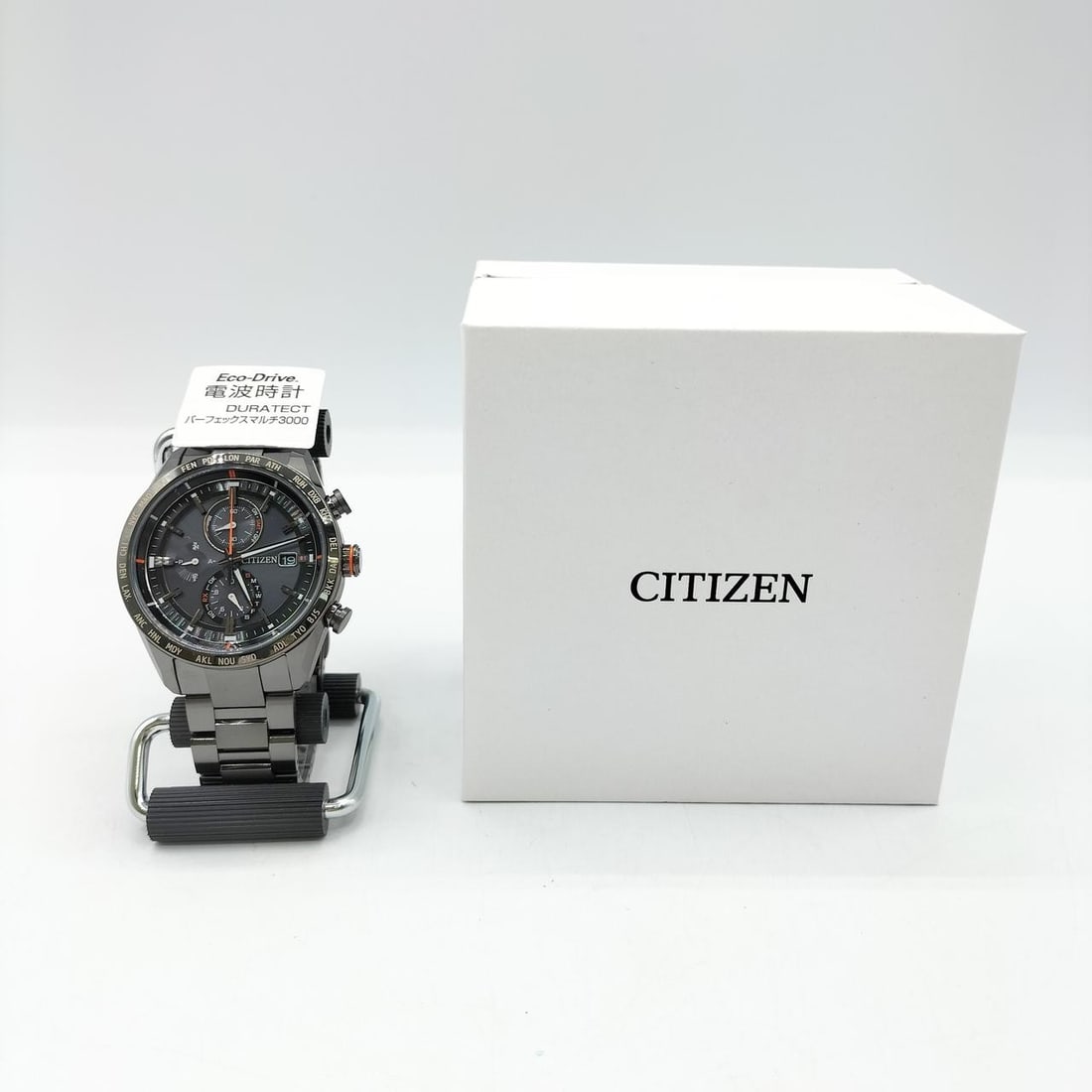 Citizen H800-T025871 Attesa ACT Line mens titanium wristwatch: Citizen H800-T025871 Attesa ACT Line mens titanium wristwatch Citizen Attesa ACT Line Eco-Drive Super Titanium Duratect wristwatch for men, made in Japan. This pre-owned watch features a titanium case