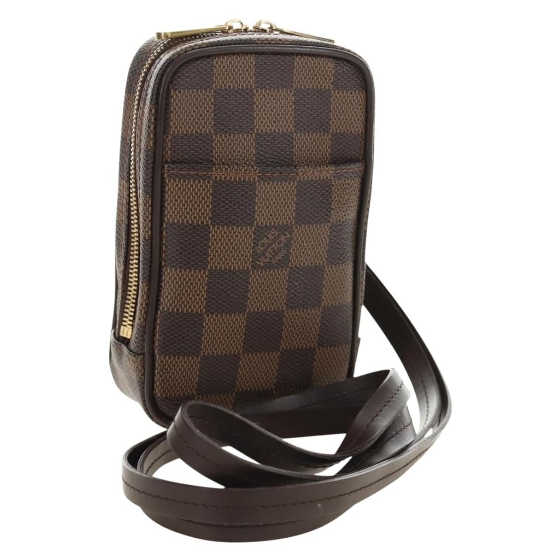 Louis Vuitton Etui Okapi GM Damier Ebene Canvas Pouch N61737: Louis Vuitton Etui Okapi GM Damier Ebene Canvas Pouch N61737 Louis Vuitton Damier Ebene Etui Okapi GM pouch in Damier Ebene canvas, made in France. It comes with a dust bag and shoulder strap. The ite