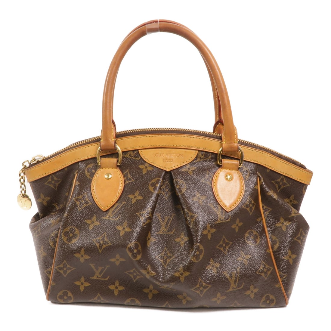 Louis Vuitton Tivoli PM Monogram Shoulder Handbag Brown M40143: Louis Vuitton Tivoli PM Monogram Shoulder Handbag Brown M40143 Louis Vuitton Tivoli PM shoulder handbag in brown Monogram x PVC coated canvas. This women's regular-size handbag is made in France and f