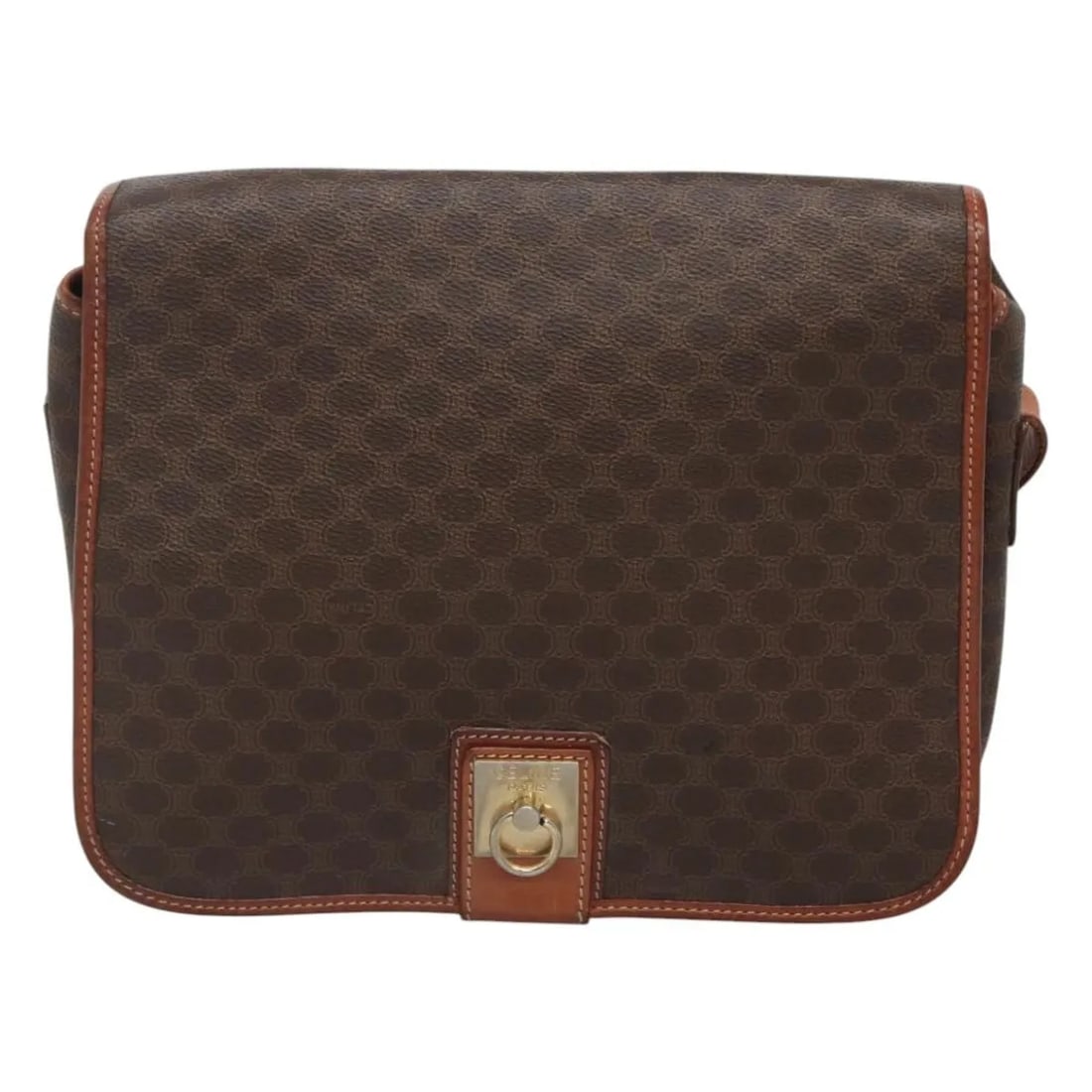 Celine Vintage Macadam Shoulder Bag Brown Canvas Leather: Celine Vintage Macadam Shoulder Bag Brown Canvas Leather This Celine Vintage Macadam shoulder bag features the iconic brown canvas with leather trim. Designed for women, it includes a shoulder strap a