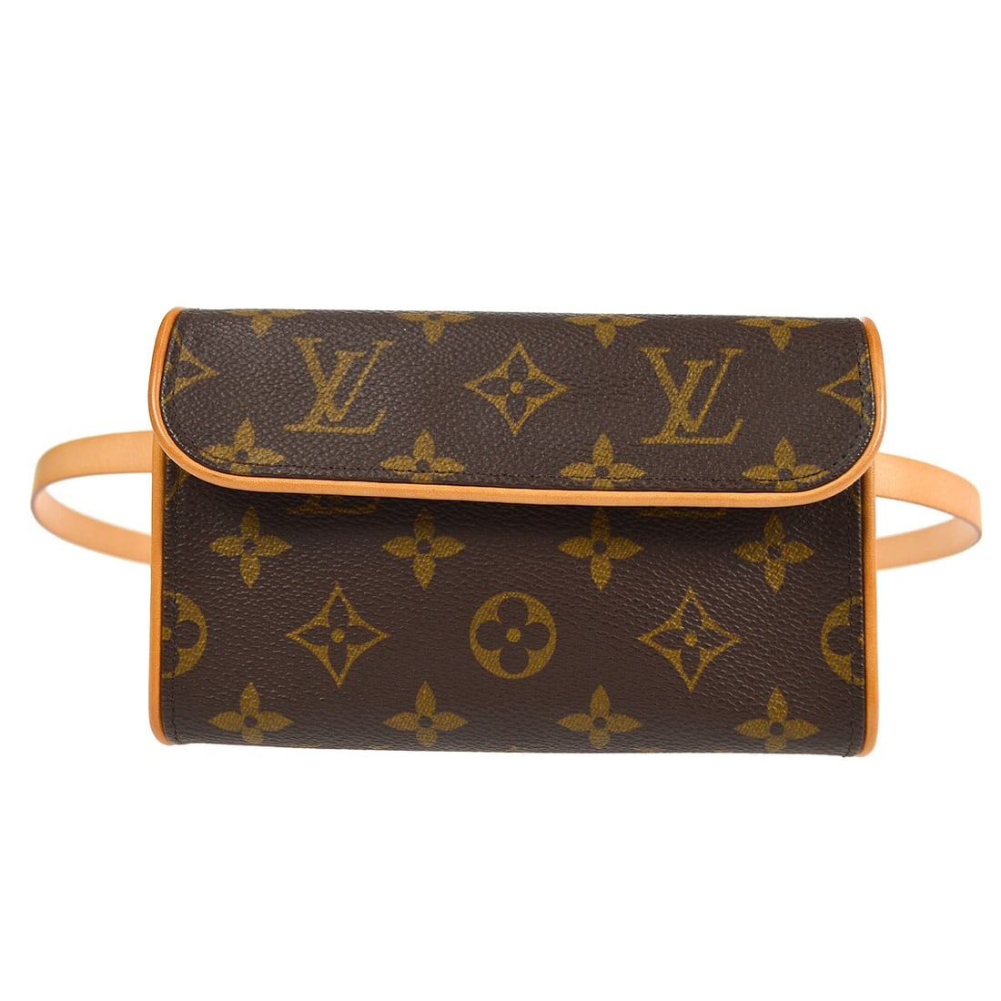Louis Vuitton Pochette Florentine XS Monogram Waist Bag M51855: Louis Vuitton Pochette Florentine XS Monogram Waist Bag M51855 Louis Vuitton Pochette Florentine bum bag in brown Monogram canvas with leather trim. This women's small bag features a magnetic snap clo