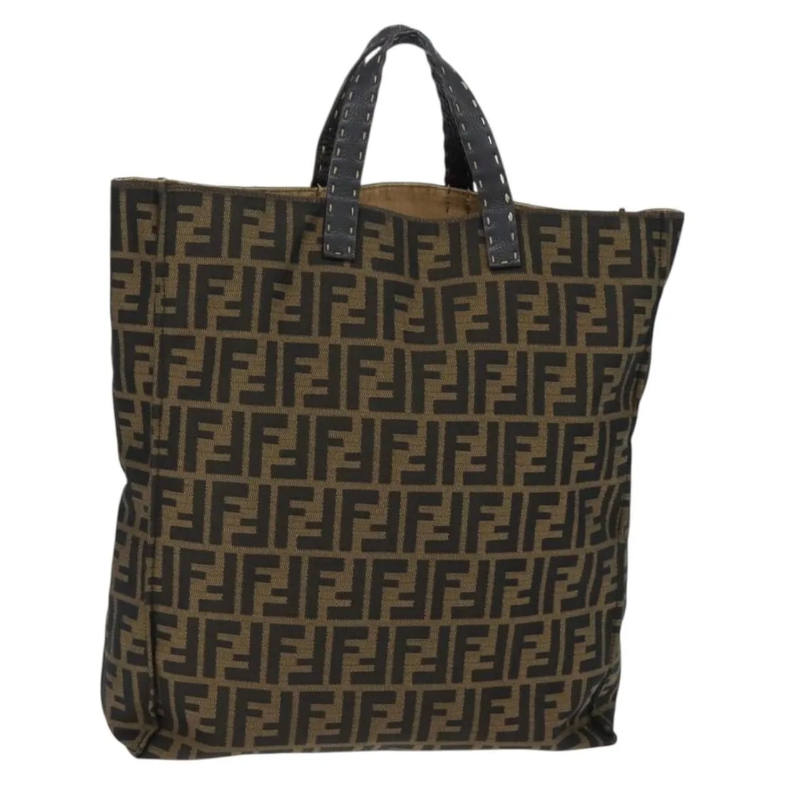 Fendi Zucca Canvas Brown Open Shopping Tote Bag: Fendi Zucca Canvas Brown Open Shopping Tote Bag The Fendi Open Shopping Tote Zucca Canvas is a women's tote bag crafted from brown canvas. This pre-owned bag features the signature Zucca design and of