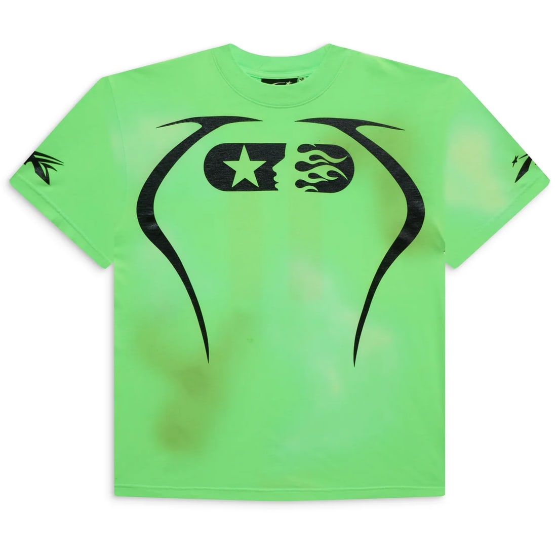 Hellstar neon green warm up shirt size Small: Hellstar neon green warm up shirt size Small This is an authentic Hellstar Neon Green Warm Up Tee in size Small. The tee is in un-used and unworn condition, offering a bold neon green color and classi