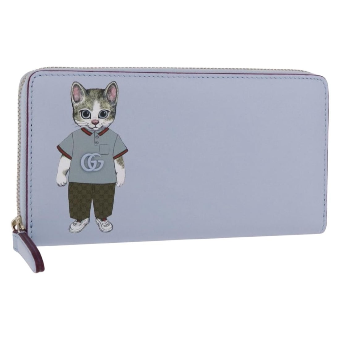 GUCCI 847918 Yuko Higuchi leather long wallet light blue: GUCCI 847918 Yuko Higuchi leather long wallet light blue Gucci Yuko Higuchi zip-around long wallet in light blue leather. Made in Italy, this women's wallet includes the dust bag and item box. It is i