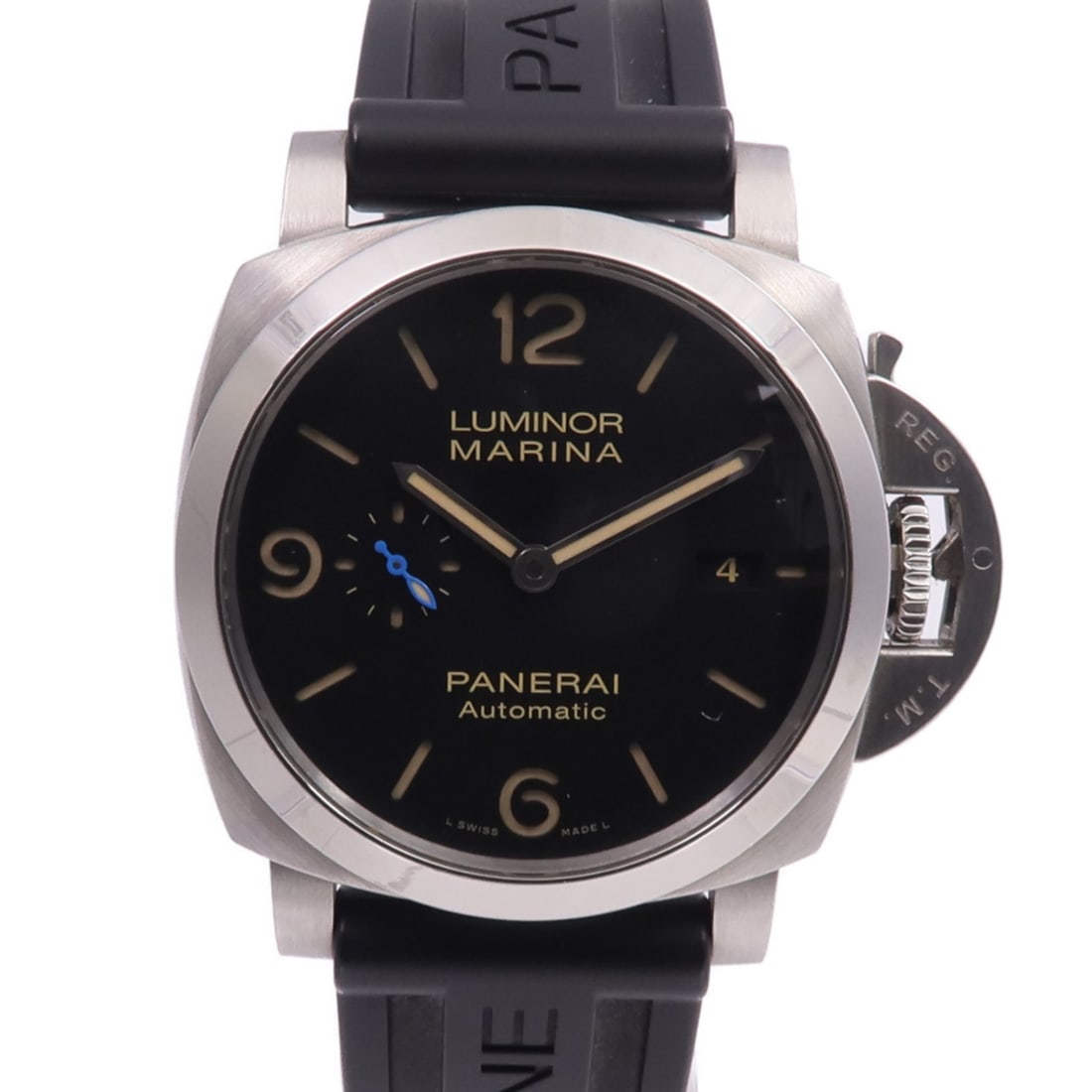PANERAI PAM01312 Marina 1950 mens automatic stainless steel wristwatch: PANERAI PAM01312 Marina 1950 mens automatic stainless steel wristwatch Panerai Marina 1950 PAM01312 automatic wristwatch for men, featuring a black dial and stainless steel construction with a stainle