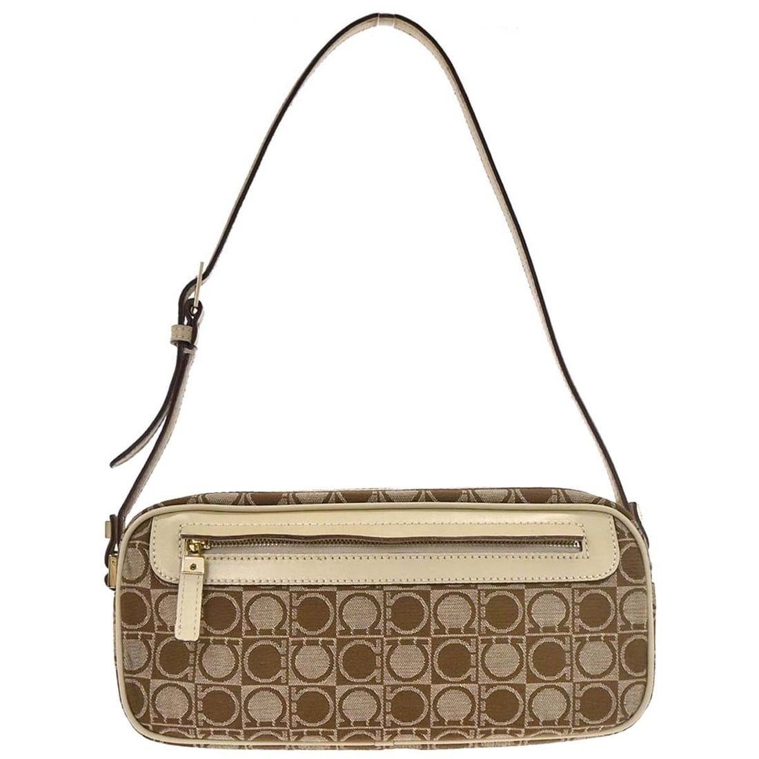 Beige Canvas Top Handle Bag Salvatore Ferragamo AU-21 3323: Beige Canvas Top Handle Bag Salvatore Ferragamo AU-21 3323 Salvatore Ferragamo top handle handbag in beige canvas with logo accents and leather trim. This small women's handbag features a structured s