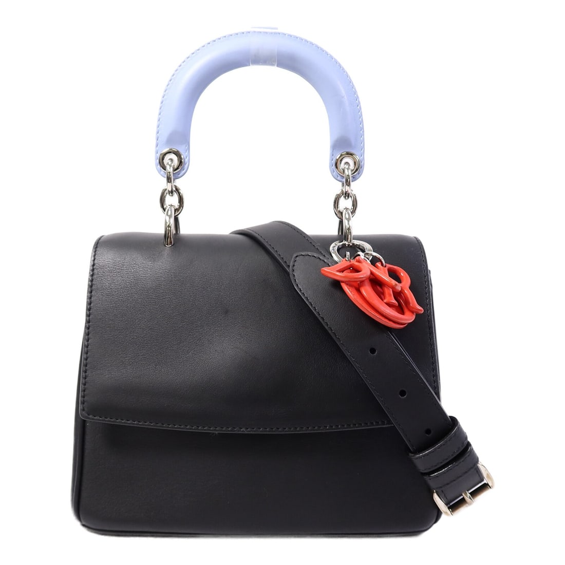 Dior Be Dior Black Calfskin 2 Way Shoulder Bag CD SHW: Dior Be Dior Black Calfskin 2 Way Shoulder Bag CD SHW A Christian Dior Be Dior 2 Way Shoulder Bag in black calfskin leather. It features a two-way design with a handle and shoulder strap, and includes