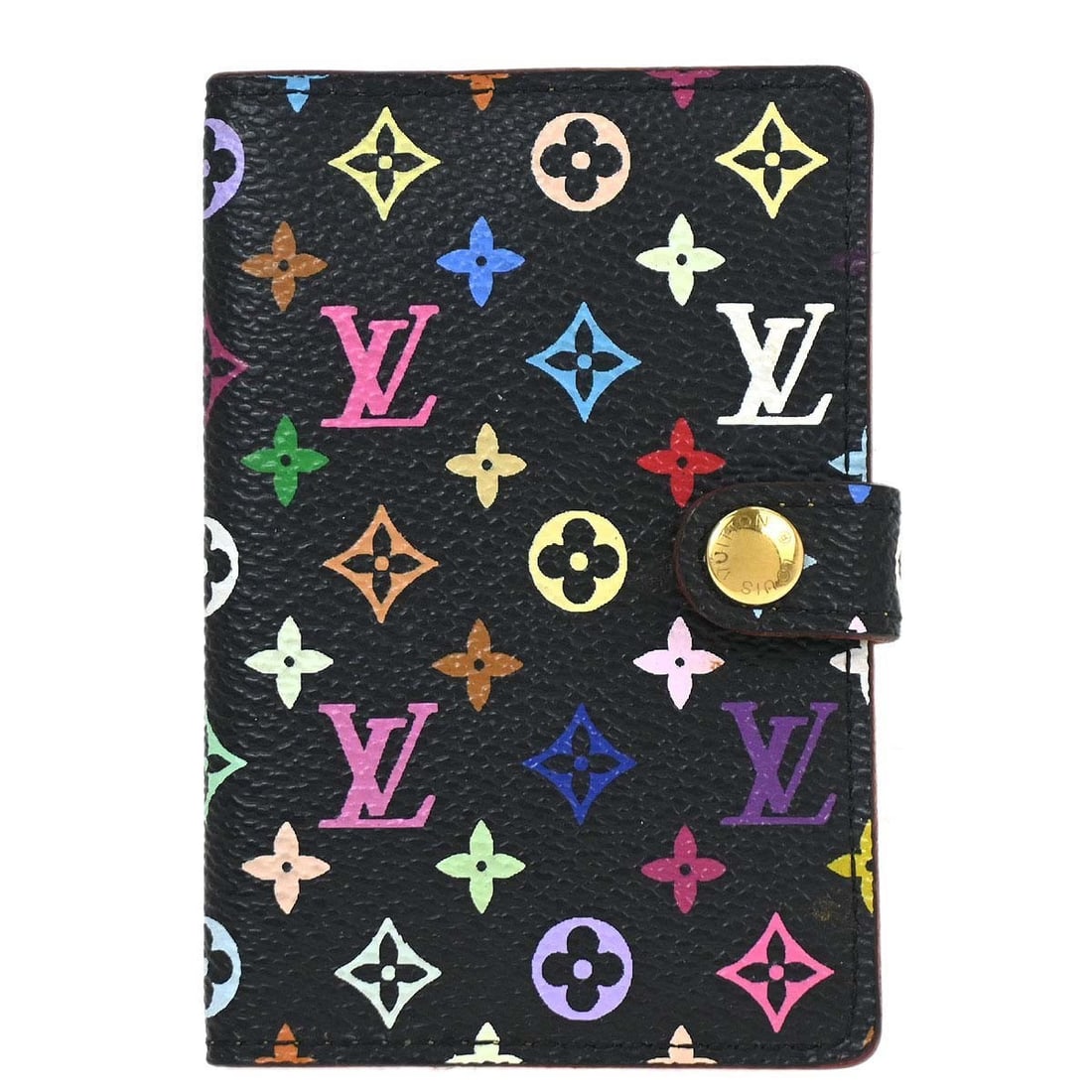 Louis Vuitton Carnet Deval black mini agenda cover M92652: Louis Vuitton Carnet Deval black mini agenda cover M92652 Louis Vuitton Carnet Deval mini agenda notebook cover in Noir black Monogram multicolor canvas with leather trim. This compact women's cover f