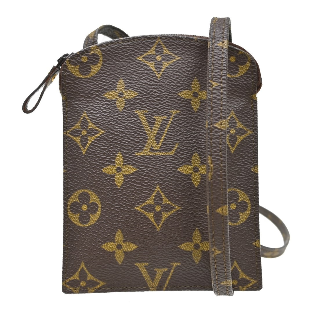 Louis Vuitton Secre Monogram Canvas Crossbody Bag M45484: Louis Vuitton Secre Monogram Canvas Crossbody Bag M45484 Vintage Louis Vuitton Pochette Secre shoulder bag in brown Monogram canvas and leather with a magnetic snap closure and detachable crossbody st