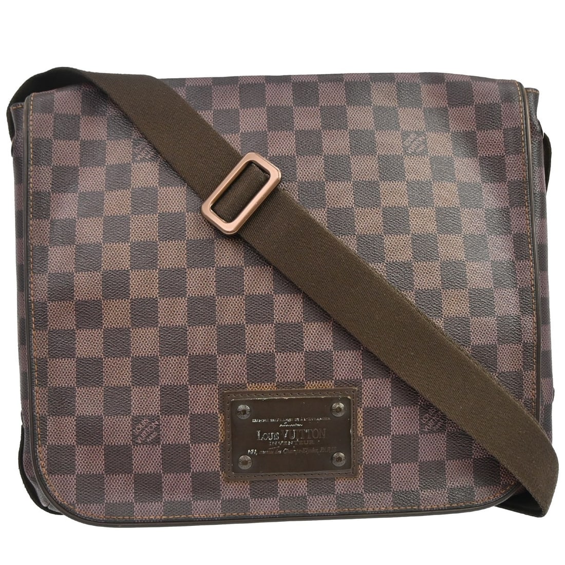 Louis Vuitton Brooklyn MM Damier Canvas Shoulder Bag Brown N51211: Louis Vuitton Brooklyn MM Damier Canvas Shoulder Bag Brown N51211 This Louis Vuitton Brooklyn MM shoulder bag is crafted in Damier canvas with leather handle/strap material and a canvas lining. It fea