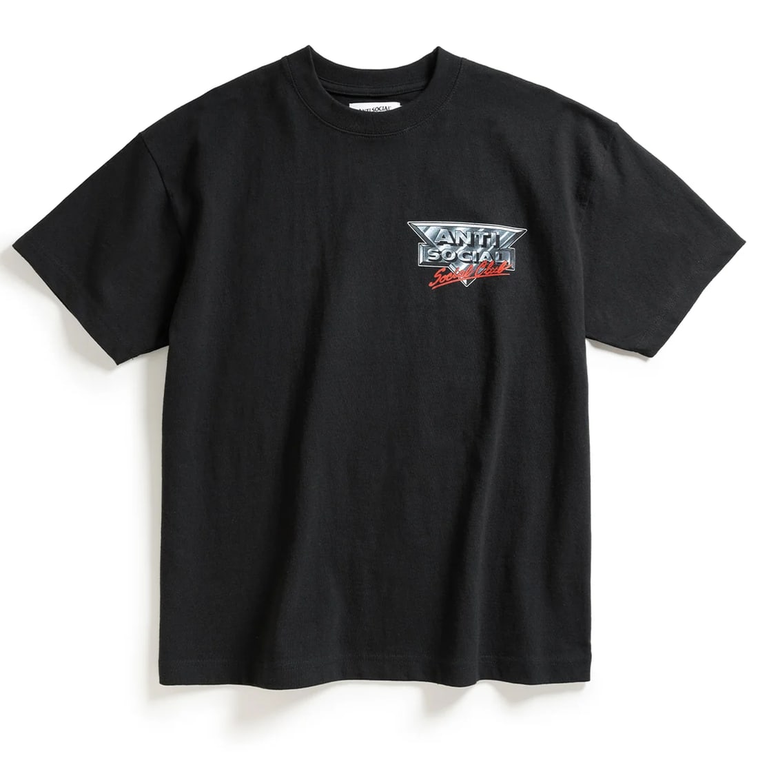 Black Cotton Tee with Snow Cat Graphic by Anti Social Social Club (1 of 2)