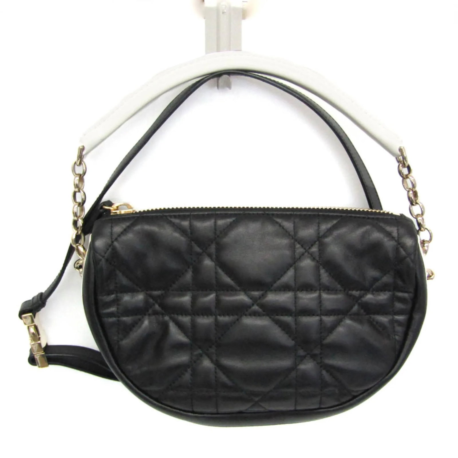 Christian Dior Vibe Hobo Black Leather Shoulder Bag: Christian Dior Vibe Hobo Black Leather Shoulder Bag Christian Dior Vibe Hobo bag in black leather with the Cannage quilted design. Made in Italy, this women's bag is presented in good overall conditio
