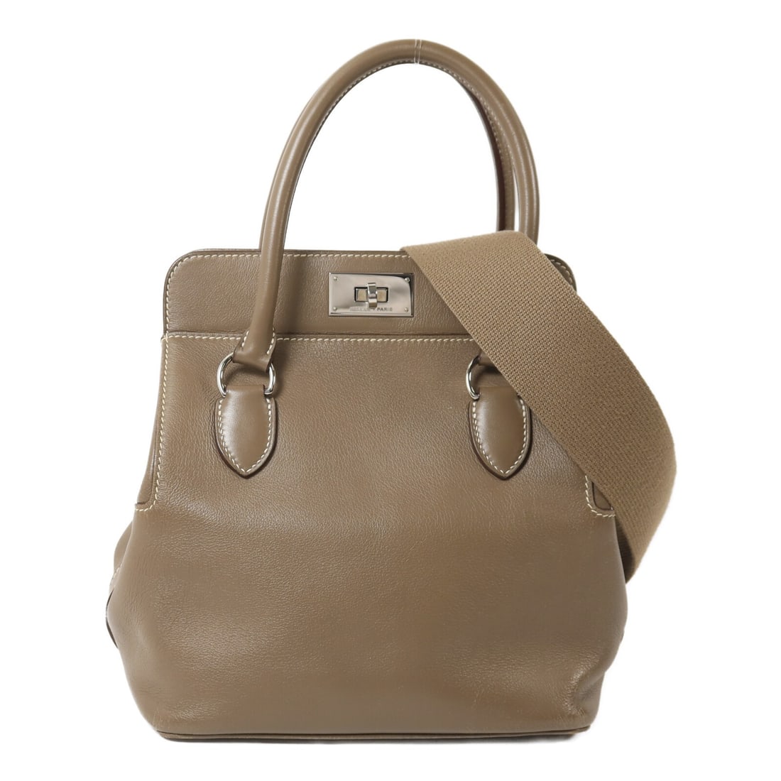 Hermes Tool Box 20 Evercolor Calfskin 2 Way Bag Etoupe PHW (1 of 15)