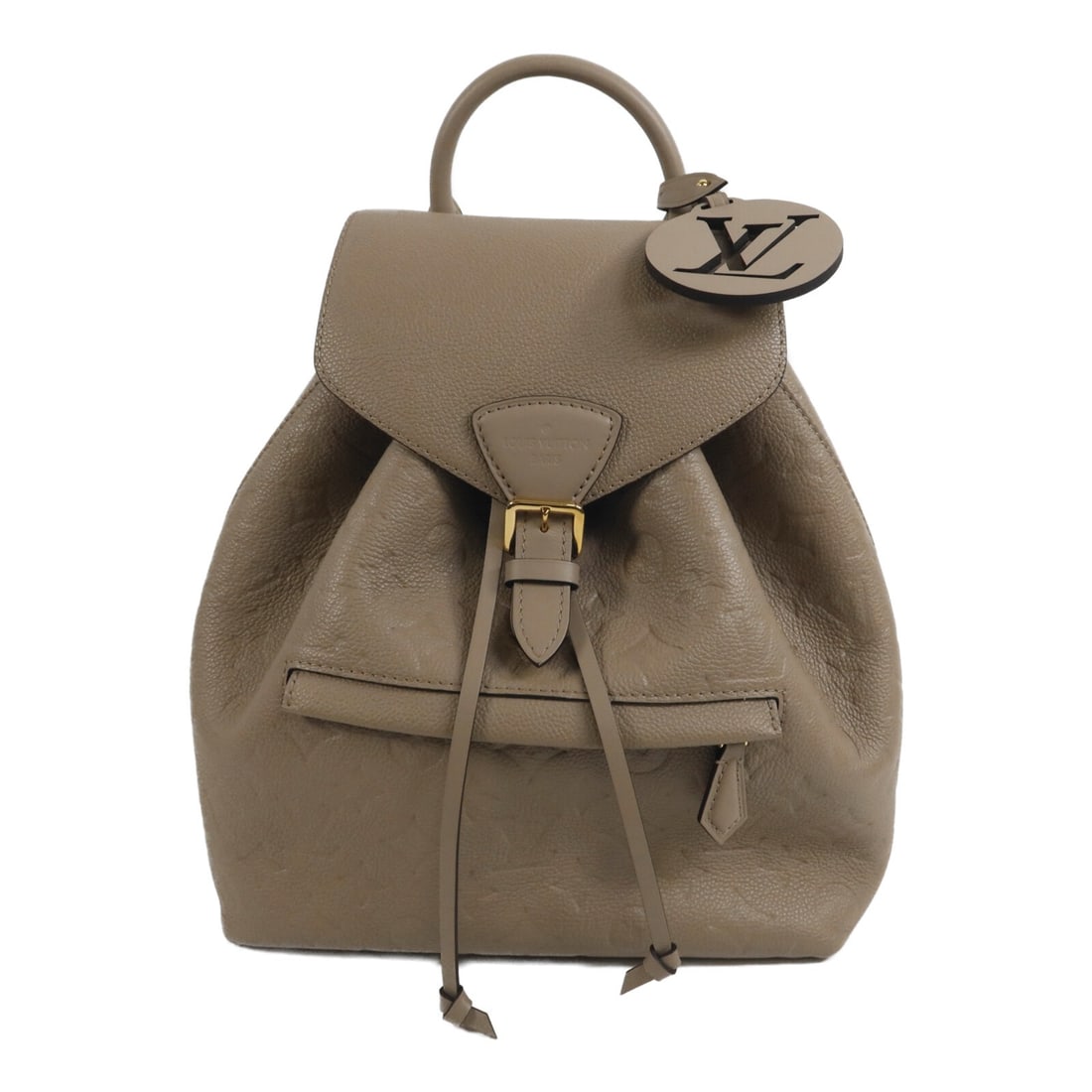 Louis Vuitton Montsouris PM M45410 Monogram Empreinte Backpack Beige: Louis Vuitton Montsouris PM M45410 Monogram Empreinte Backpack Beige The Louis Vuitton Montsouris PM backpack is crafted in Monogram Empreinte and calfskin, presented in Beige. It features a zip pocke