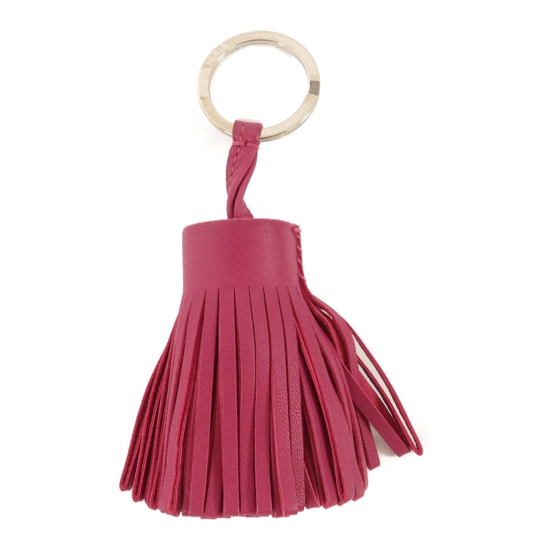 Hermes Carmen Lambskin Key Ring Rose Pourpre Purple: Hermes Carmen Lambskin Key Ring Rose Pourpre Purple Hermes Carmen key ring in Milo lambskin (sheep leather) with a rose purple colorway. This women's regular-size accessory is made in France and is de