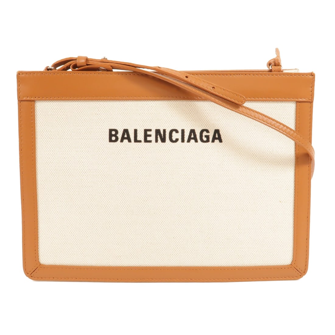 Balenciaga 339937 canvas shoulder bag beige tan SHW: Balenciaga 339937 canvas shoulder bag beige tan SHW Balenciaga SHW shoulder bag in beige and tan canvas. The bag is identified as model no. 339937 and is in very good AB condition. It includes a stora