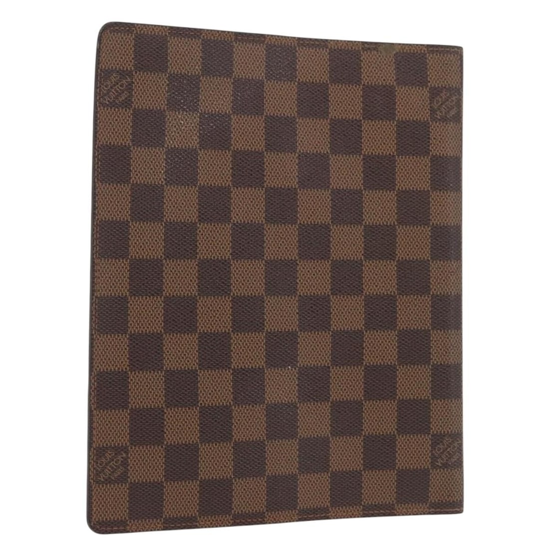 Louis Vuitton R20702 Damier Ebene Agenda Bureau planner cover: Louis Vuitton R20702 Damier Ebene Agenda Bureau planner cover Louis Vuitton Damier Ebene Agenda Bureau day planner cover in Damier Ebene canvas. Made in Spain, this piece measures approximately 18 cm 