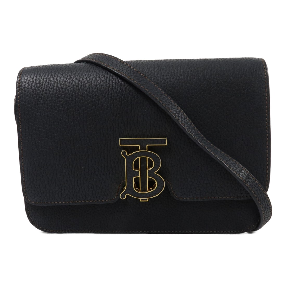 Burberry calfskin shoulder bag black with blue lining: Burberry calfskin shoulder bag black with blue lining A BURBERRY shoulder bag crafted from calfskin leather in black and blue. It features a magnetic pocket and one inside zip pocket. The bag measures