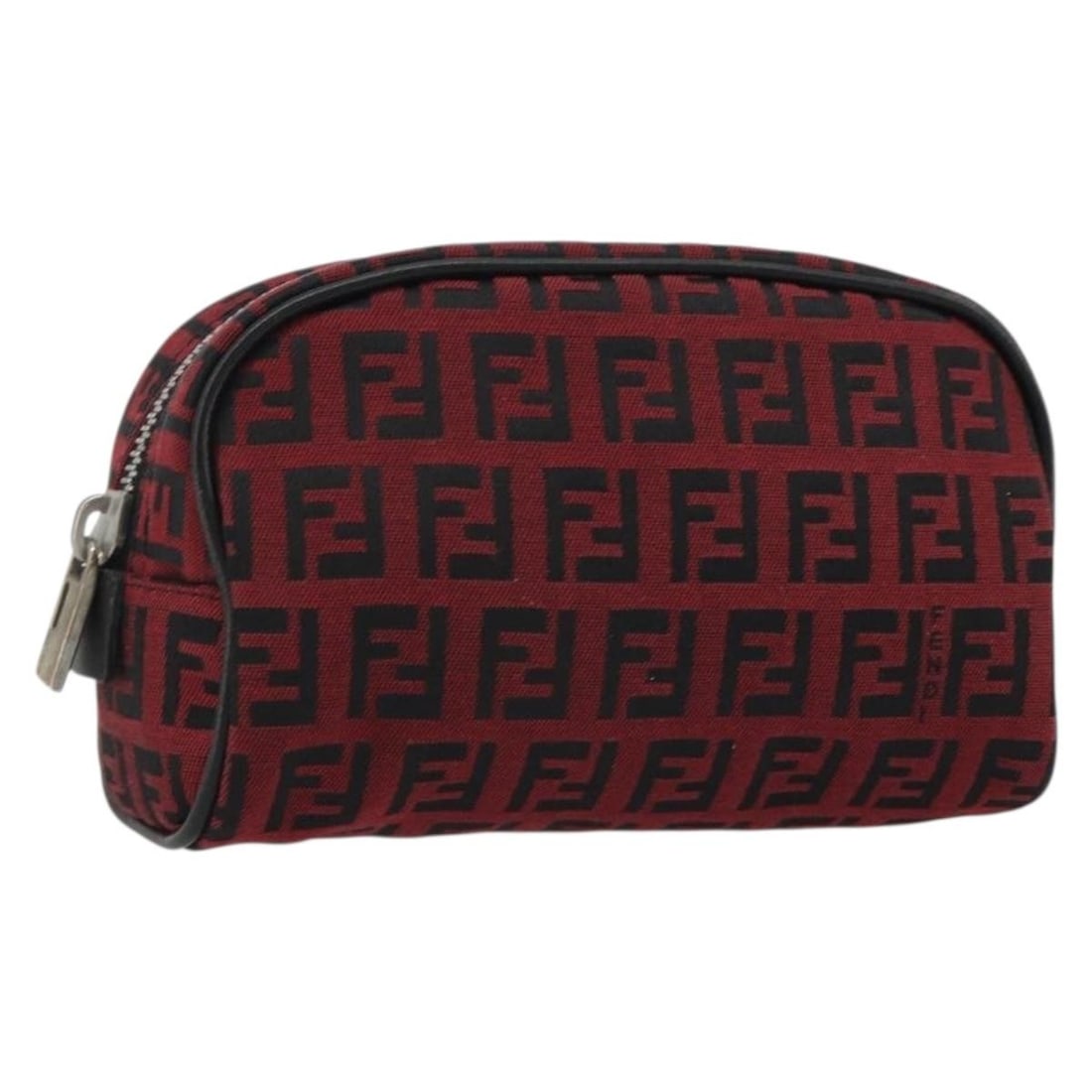 Fendi Zucchino Canvas Red Silver Pouch Made in Italy: Fendi Zucchino Canvas Red Silver Pouch Made in Italy Fendi Zucchino canvas pouch in red and silver. Made in Italy, this pouch measures approximately W14 cm x H8 cm x D6 cm (W5.5 x H3.1 x D2.4 inches).