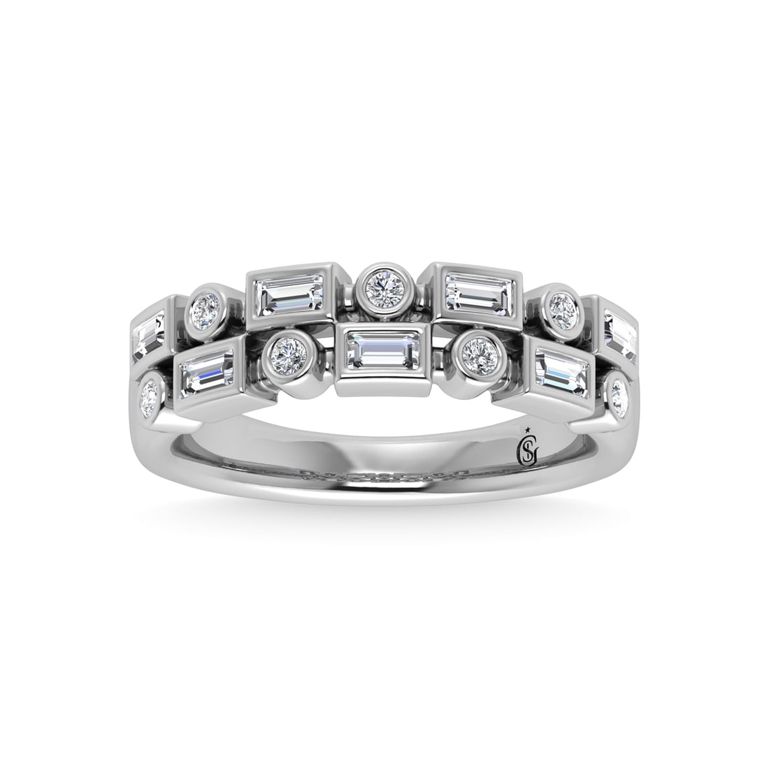 14K White Gold Diamond 3/8 Ct.Tw. Stackable Band (1 of 4)