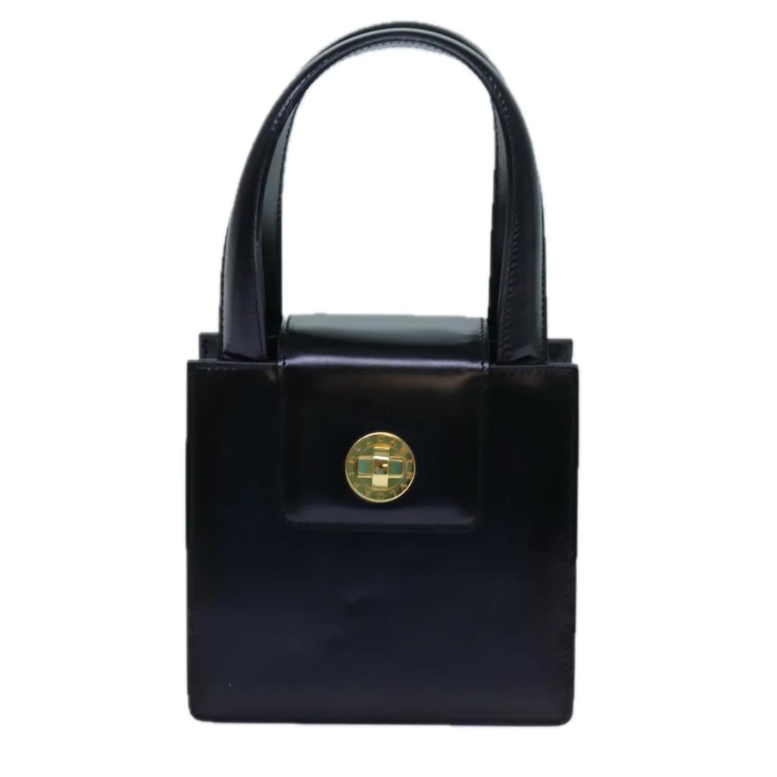 Black Leather Handbag Bvlgari Made in Italy: Black Leather Handbag Bvlgari Made in Italy Bvlgari leather handbag in black with a vintage look and honest wear consistent with use. The bag remains in good condition overall, with light wear to the 