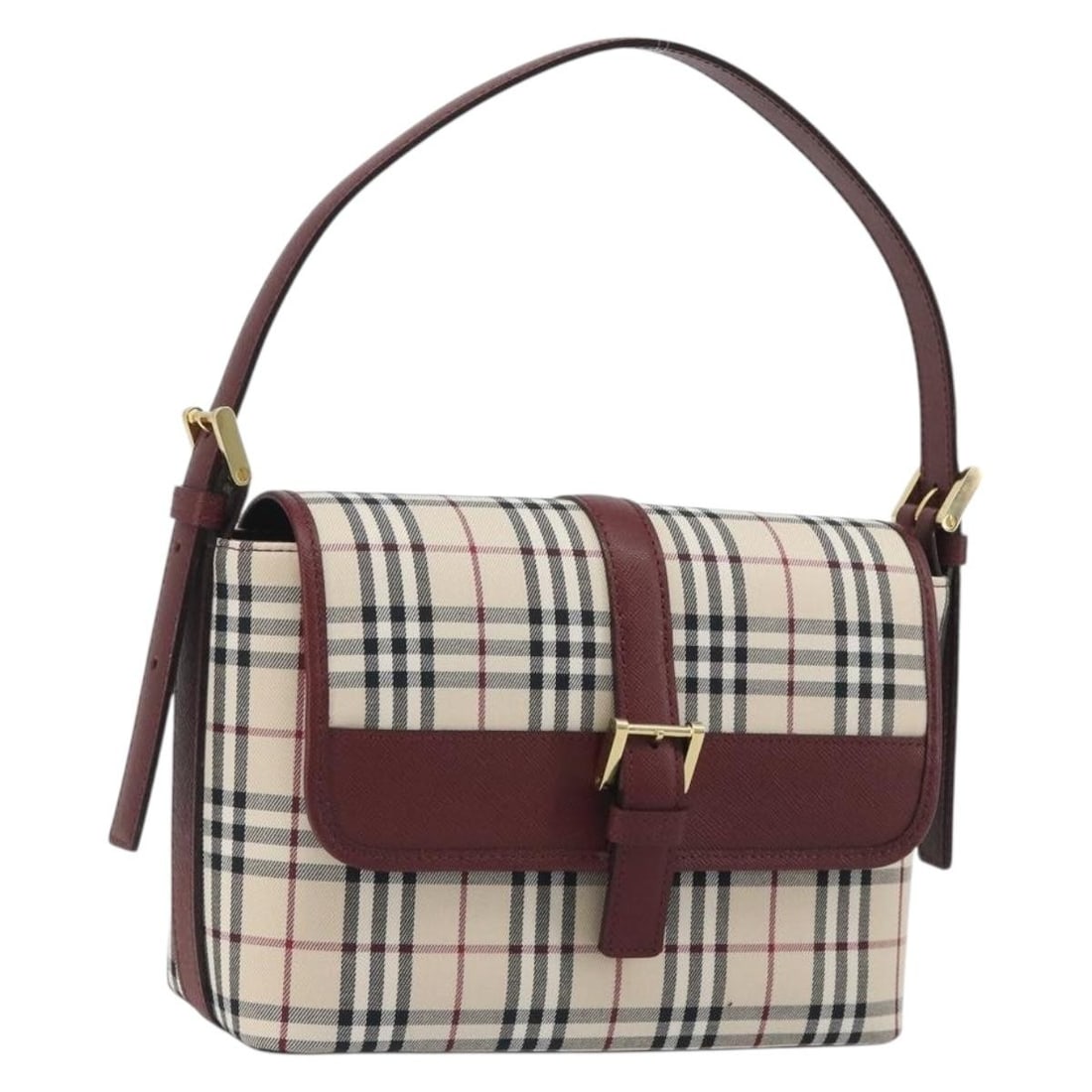 Burberry Nova Check Canvas Handbag Beige Gold Tone: Burberry Nova Check Canvas Handbag Beige Gold Tone A Burberry Nova Check hand bag in beige and gold, crafted from canvas. It measures approximately W23 cm x H16 cm x D9 cm, with a handle drop of appro