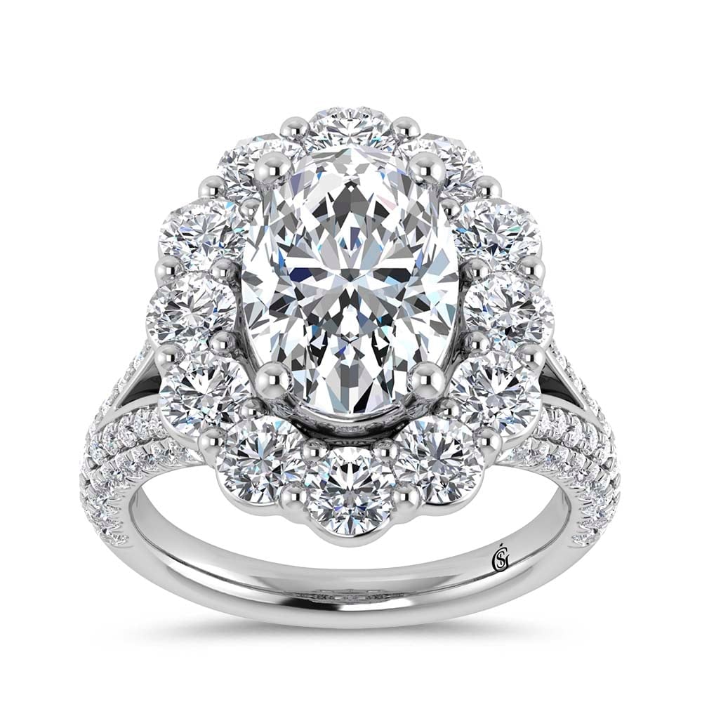 14K White Gold Lab Grown Diamond 6 3/4 Ct.Tw. Engagement Ring: 14K White Gold Lab Grown Diamond 6 3/4 Ct.Tw. Engagement Ring 14k White Gold Stone Color: D-f Stone Clarity: Vs Each ring is presented in standard size 6.5. Complimentary resizing is available between