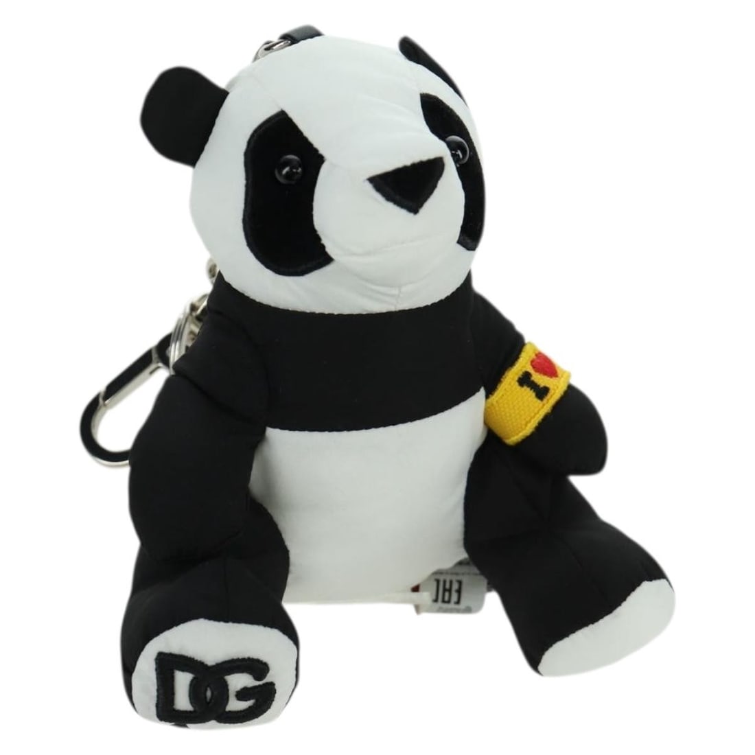 Dolce&Gabbana Jujutsu Kaisen Panda Nylon Black White Bag Charm: Dolce&Gabbana Jujutsu Kaisen Panda Nylon Black White Bag Charm This Dolce & Gabbana x Jujutsu Kaisen Panda charm is crafted from black and white nylon. Designed for women, the charm is in pristine, un